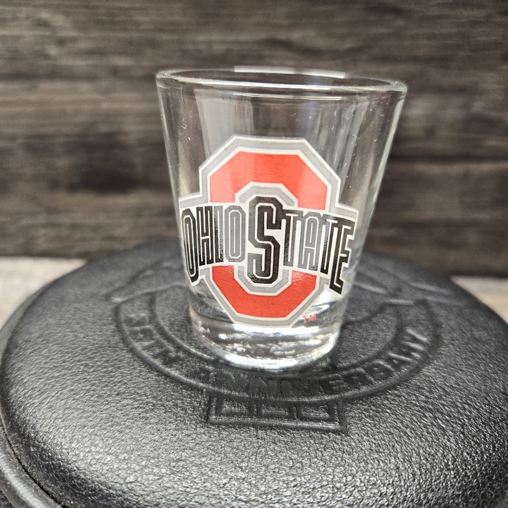 Vintage Ohio‎ State Buckeyes Traditional Style/Size Clear Helmet Logo Shot Glass